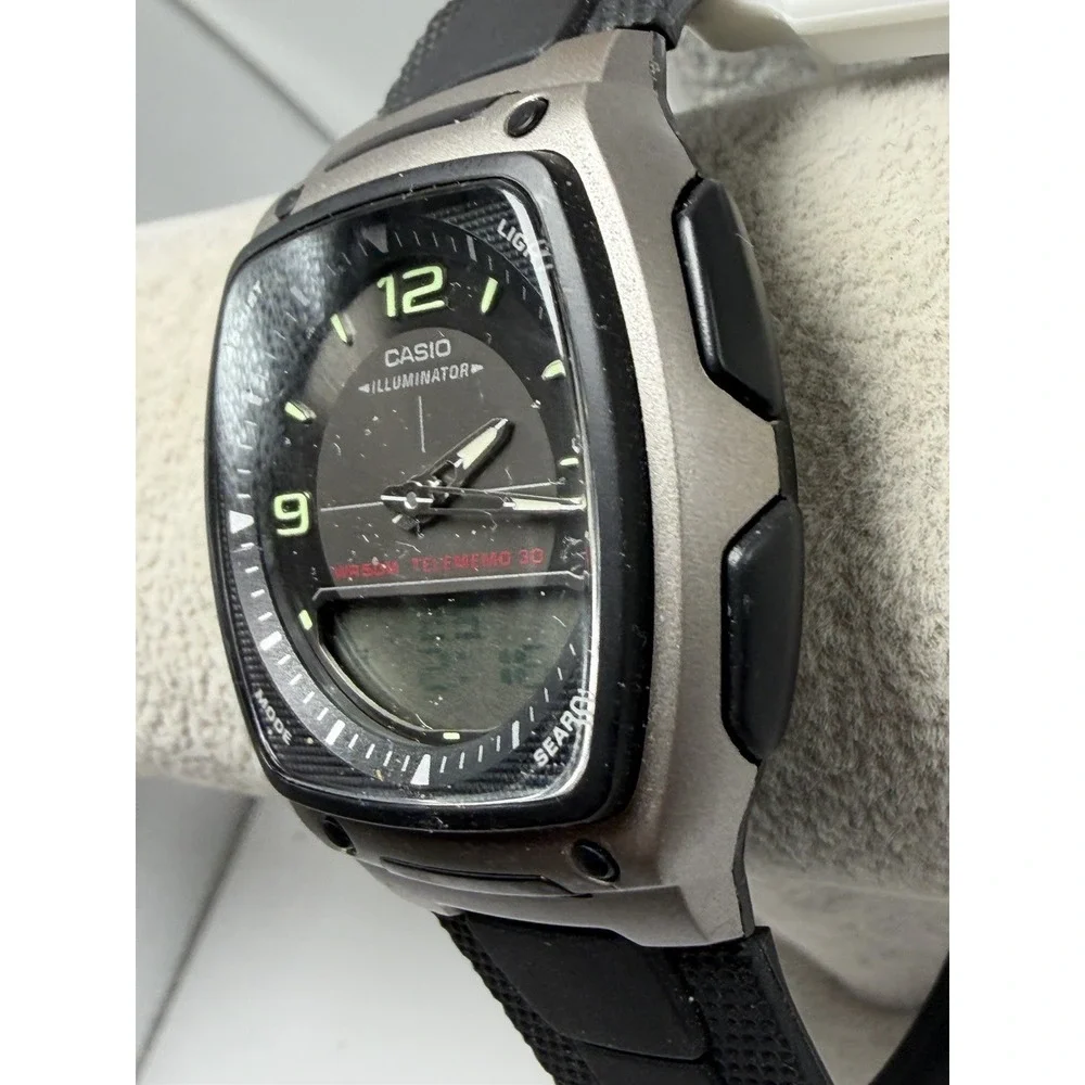 Casio AW-81 Mens Watch Telememo 30 38MM 8.5